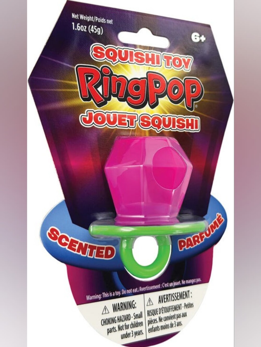 New In Package Ring Pop Scented Squishi Toy